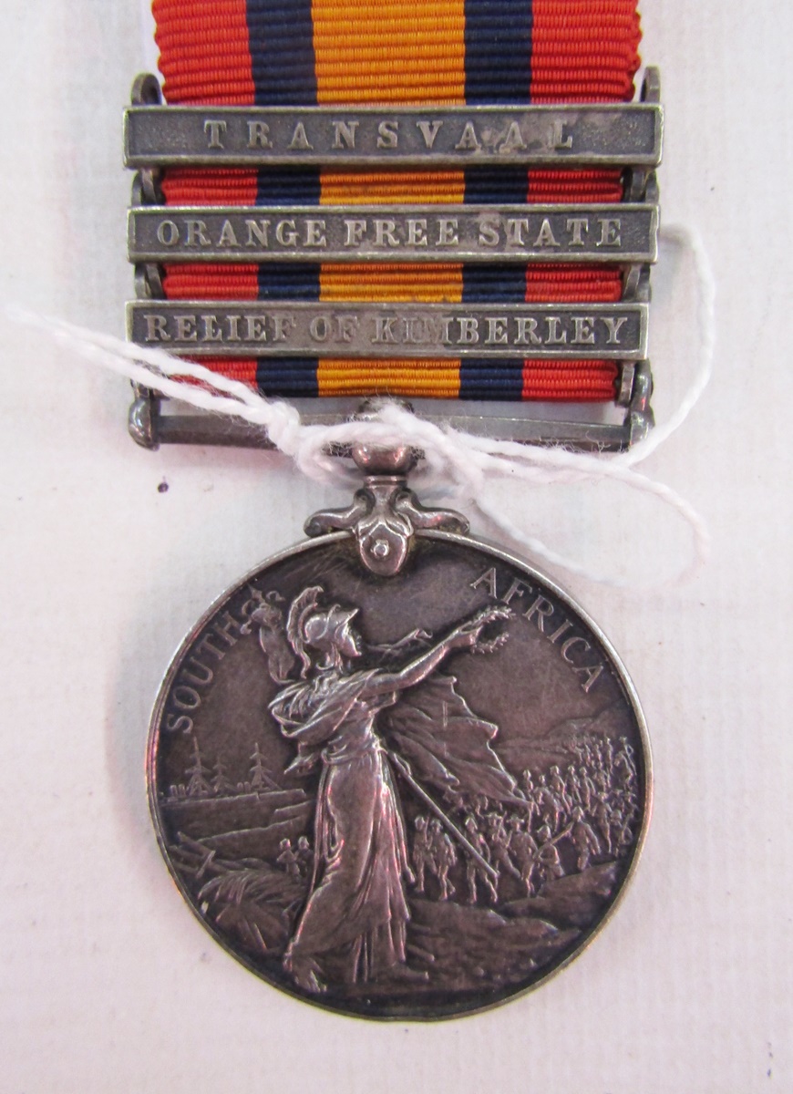 Boer War Queen's South Africa medal awarded to '3334.Pte.J.Ward.North Staff.Regt', relief of - Image 2 of 2
