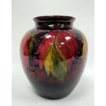 LOT WITHDRAWN - Moorcroft 'Leaf and Berry' pattern oviform vase, 20th century, painted and impressed