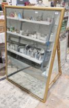 Large 19th century gilt framed rectanglular wall mirror, 125cm x 90cm