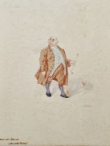 Joseph Clayton Clarke (pseudo 'Kyd', 1856-1937) Watercolour "Old Joe Willet" original watercolour