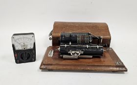 Britannic Guy's Calculating Machine in wooden carrying case and a Ross Electronics multimeter (2)