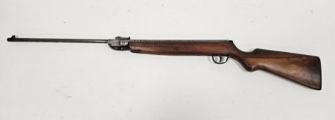Vintage Haenel model 302 .22 cal air rifle, serial number 4271794, approximately 112cm long