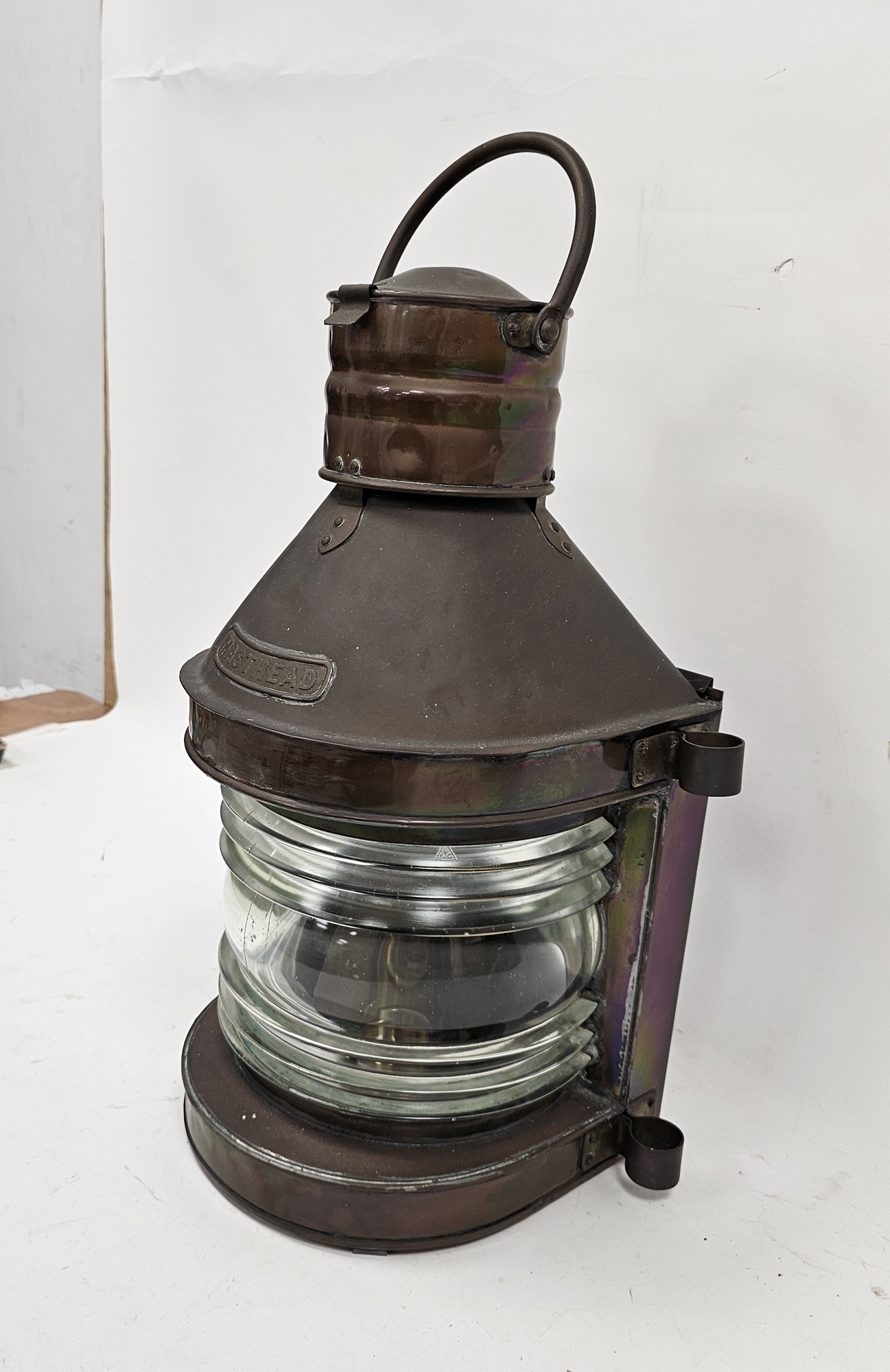 Large copper masthead ship's lantern, 50cm high - Image 2 of 2