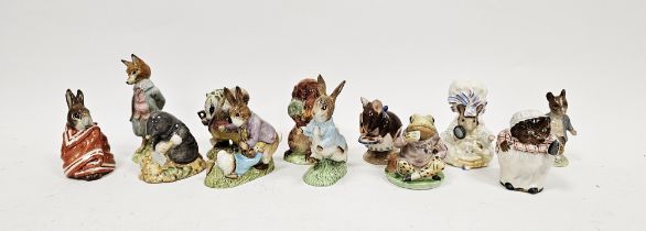 Collection of Beswick Beatrice Potter figures and others similar, including 'Appley Dapply', '