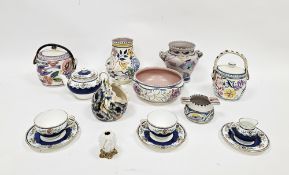 Collection of Poole and Honiton pottery, boldly painted with the Art Deco style with stylised