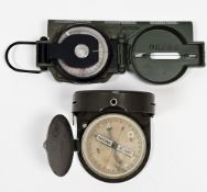 German 'Original Bezard' 1940s pocket compass in military style case and a U.S. military issue