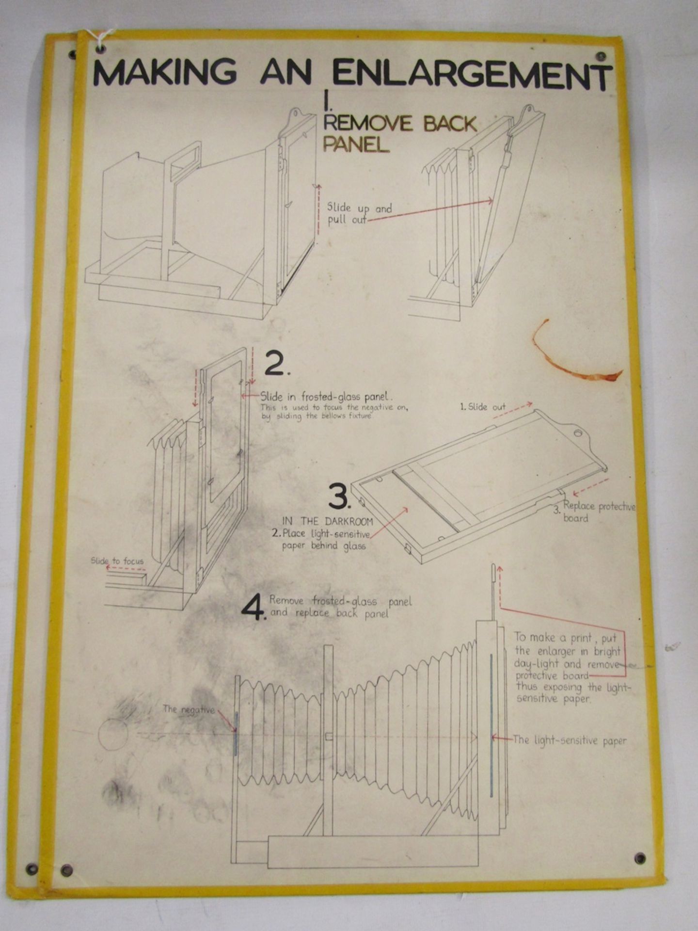 Early 20th century negative enlarger demonstration kit with instructions, with wooden photographic - Image 6 of 7