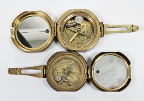 Nauticalia brass replica maritime compass, model 09112 and a Stanley (London) Natural Sine compass