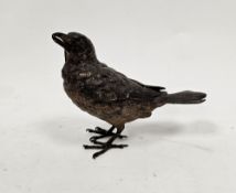 Austrian cold painted bronze model of a song thrush by Franz Bergman, bee and amphora mark to