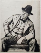 After Randolph Schwabe (1885-1948) Drypoint etching Portrait of Francis Dodd, signed and dated
