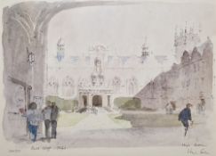 After Sir Hugh Casson RA (British,1910-1999) Lithograph "Oriel College, Oxford", limited edition
