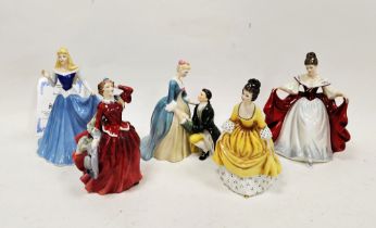 Five Royal Doulton figures of ladies comprising Walt Disney's 'Sleeping Beauty Aurora', limited