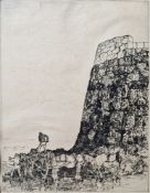After Edmund Blampied RBA, RE (1886-1966) Drypoint etching 'Seaweed Gathering', signed in pencil
