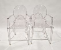 Pair of Philippe Starck for Kartell Louis perspex 'Ghost' chairs, 93cm high (2)  Condition Report