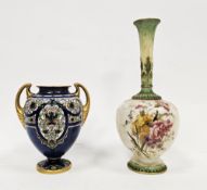 Two Royal Worcester vases, late 19th century, printed puce marks, the first with shape no.1661,