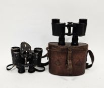 Pair of Carl Zeiss 6x24 military binoculars, no.224351, in leather case and a pair of Carl Zeiss