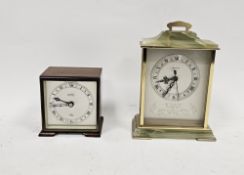 Stradlings of Cirencester Elliot clock, mid century, with silvered dial, within a teak case, and