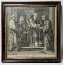 After Fra Bartolomeo (1472-1517) Engraved by Angelo Campanella (1748-1811) Engraving "Presentation