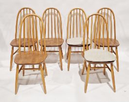 Set of six 20th century Ercol-style dining chairs, 98cm high (6)