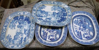 Part tea service in Masons Regency pattern, Davenport Hop pattern tazza, some willow pattern and