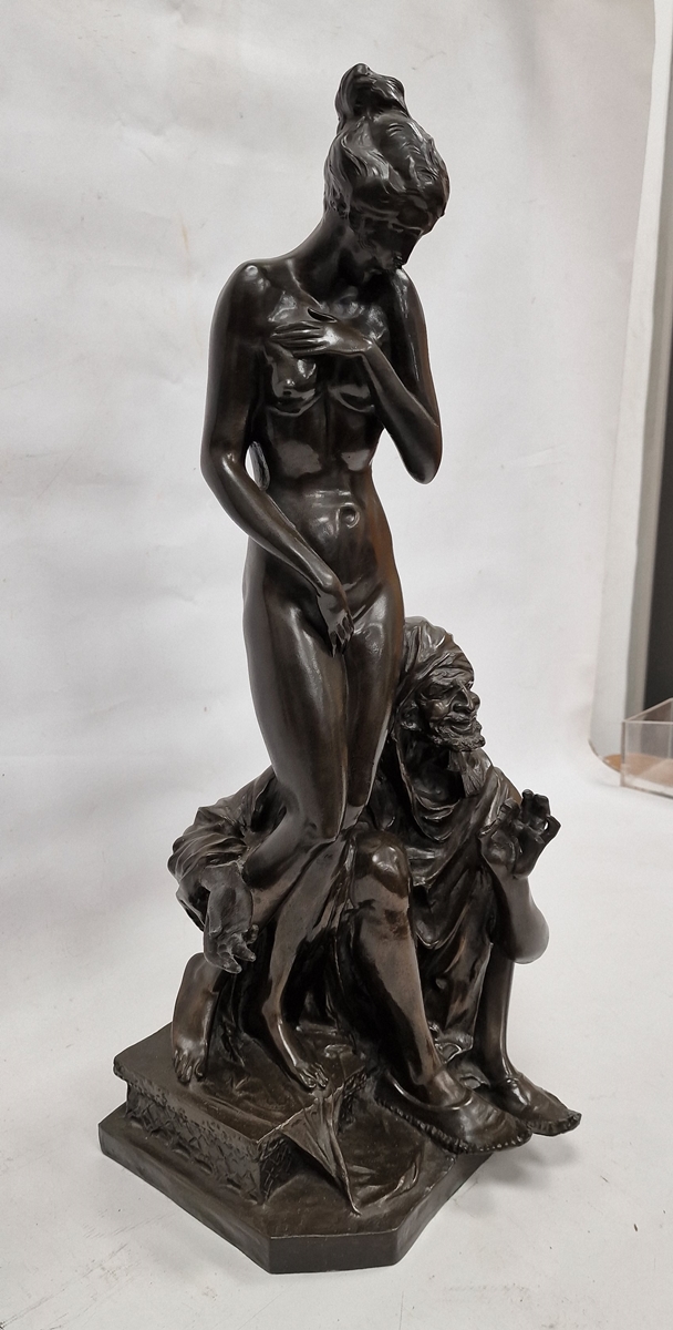 After Bruno Zach (1891-1935) bronzed resin figural group of 'The Slave Trader', signed 'Zach' to - Image 2 of 4