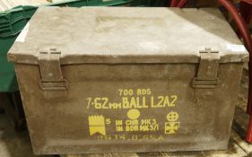 Post-WWII 700 round 7.62mm ball L2A2 ammunition container, circa late 1950's/1960's