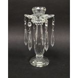 Villeroy & Boch glass lustre candlestick with faceted petal-shaped, the petal-shaped top