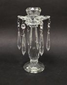 Villeroy & Boch glass lustre candlestick with faceted petal-shaped, the petal-shaped top