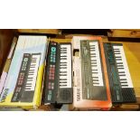 Two boxed Yamaha Portasound electronic keyboards, PSS-80 and PSS-130 (2)