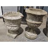 Two composite stone planters in the shape of urns (2)