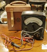 Vintage Avo multimeter in leather carry case