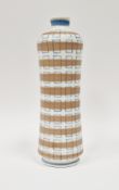 Poole Pottery 'Freeform' vase of cylindrical waisted form with raised collar, shape no. 706,