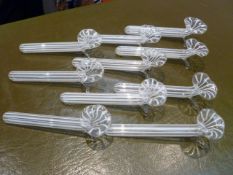 Murano glass posy holders - 10 and one other damaged (11)