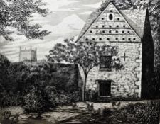 Maxine Relton (20th century) Etching and aquatint "The Dovecote, Horsley Court", limited edition,