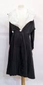 1940's/1950's selection including a black evening coat labelled 'Eda Fraser, London, W1', white