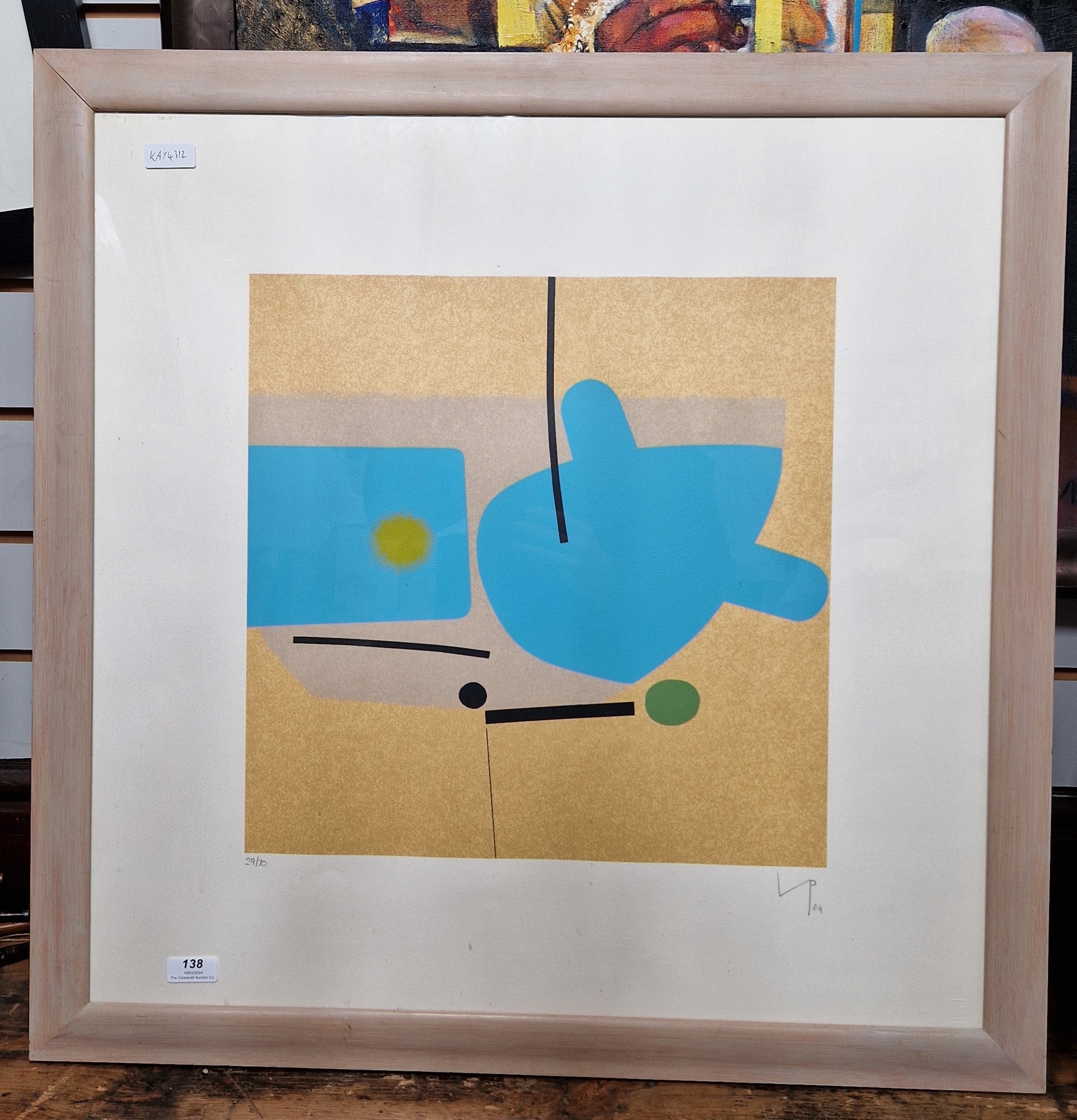 Victor Pasmore (1908-1998)  Two images  "Blue" 1984 Signed limited edition screenprint Edition 29/ - Image 2 of 6