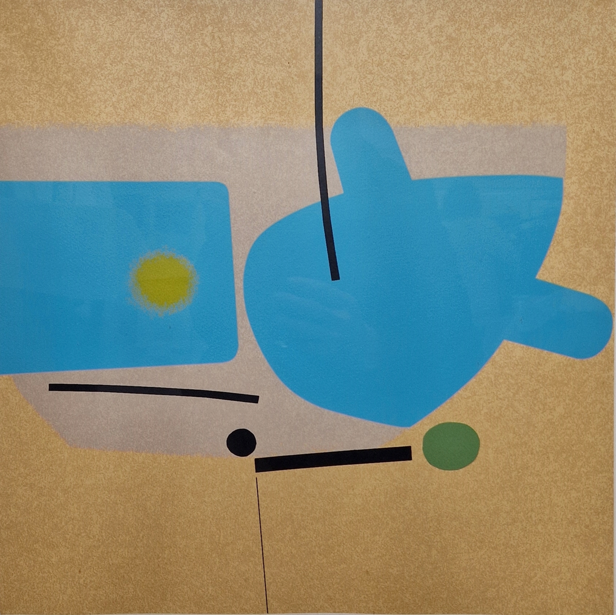 Victor Pasmore (1908-1998)  Two images  "Blue" 1984 Signed limited edition screenprint Edition 29/