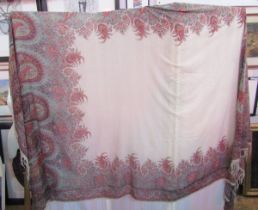 Two various Paisley printed shawls, tasselled (2)