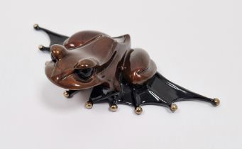 Tim "Frogman" Cotterill (b.1950): 'Coco', a limited edition enamelled bronze model of a frog,
