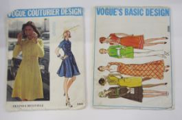 Quantity Vogue, Simplicity and other paper patterns, principally 1960's, book of embroidery silks,