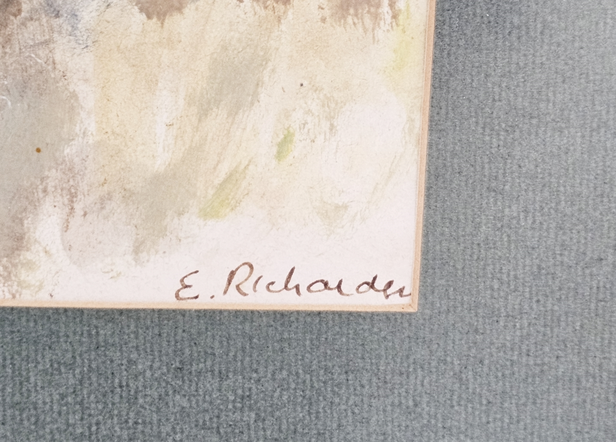 E. Richardson (20th century) Oil on paper Portrait of a seated lady, signed lower right, framed - Image 3 of 3