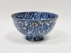 Janice Tchalenko (British, 1942 - 2018), a large Dartington Pottery stoneware bowl in blue 'Leopard'