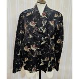A vintage Chinese style embroidered black silk jacket and a vintage cheongsam (2)