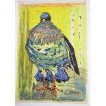 Leslie Duxbury ARCA (1921-2001) Watercolour  Pigeon, 56cm x 39cm  Similar charcoal drawings