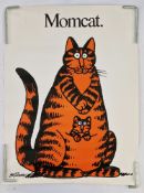 After B. Kliban (American, 1935-1990) A set of five cat posters, to include "Momcat", "Love a
