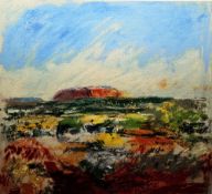 Anthony Eyton (b. 1923) Silkscreen print "Uluru (Ayer's Rock)", limited edition, signed titled and