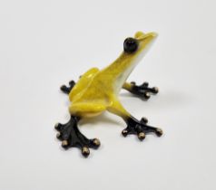 Tim "Frogman" Cotterill (b.1950): 'Sunny', a limited edition enamelled bronze model of a frog, circa