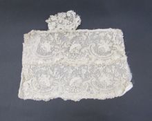 Six lace collars and two other lace pieces