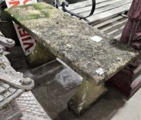 Composite stone bench in three parts