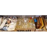 Assorted glassware and ceramics to include vases, water jug, various ornaments, model steam